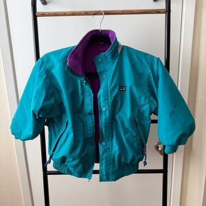 Kids 6 Vintage Patagonia Jacket - Teal and Purple